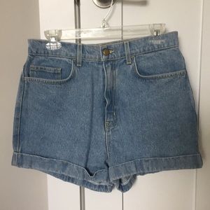 American Apparel High Waisted Jean Shorts